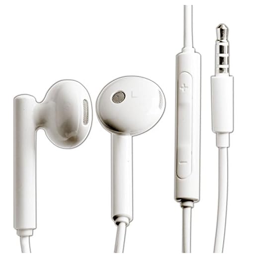 Original Huawei Headset AM-115 in weiß für Huawei Ascend G300 / G330 Kopfhörer mit Lautstärkeregler und Micro