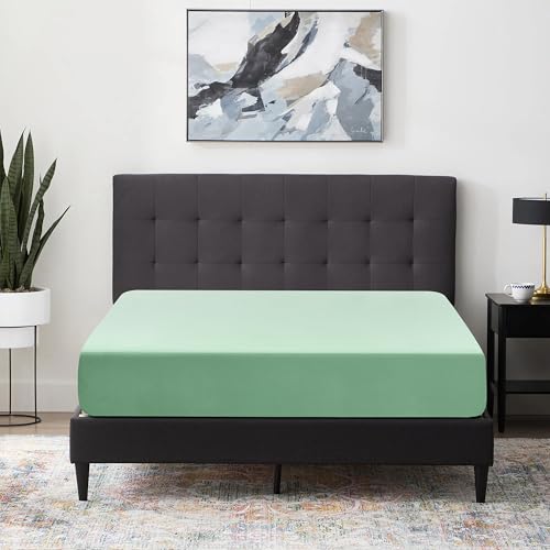 Fitted Sheet Only - Extra Deep Pocket No-Pop Off Elastic Bottom Sheets - Ultra-Soft Brushed Microfiber Hotel Luxury Machine Washable Fitted Bed Sheets - Fade & Shrink Resistant (Sage Green, Full)