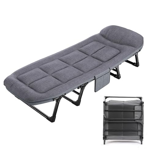 Lit pliant simple en métal 190 x 66 x 35 cm lit de bureau pliant multifonctionnel