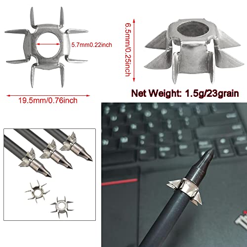 Zshjg 25 Grain 8 Paw Judo Blunt Tip Archery Judo Broadheads Hunting Small Game Arrow Heads For Hunting Shooting Target 6/12 Pieces (12Pcs) #TOP2