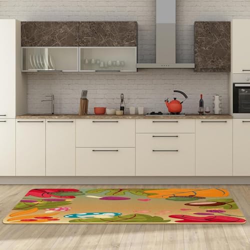 Alfombra de cocina VAPOKF absorbente para evitar resbalones y proteger el suelo limpio 3