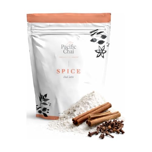 Pacific Chai Spiced Chai Latte Mix, Instant Chai Tea Latte Drink Mix, Gluten Free, Kosher Certified Powder Beverage, Café Style Chai Latte, 3 LB