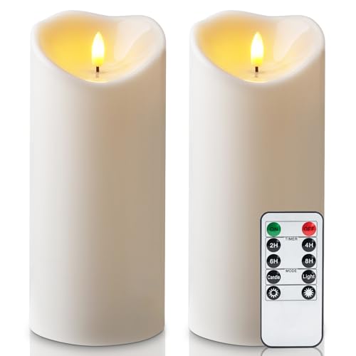Velas grandes impermeables de 4x9 pulgadas con mando para exterior de la marca Amagic