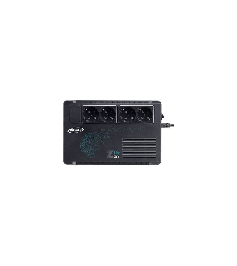 Infosec ONDULEUR Zen Live 500 * 4prises SCHUKO/FR LED/2A(66081)*0812