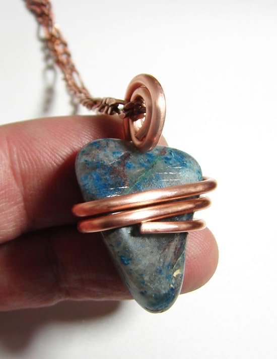 South African Ajoite Pendant in Copper Chrysocolla Shattuckite Synergy 12#225