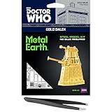 Metal Earth Doctor Who Gold Dalek 3D Metal Model Kit Bundle with Tweezers Fascinations