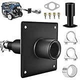 Kit Silenziatore Generatore, Kit Silenziatore Estensione Scarico Generatore con Piastra di Montaggio a Parete Isolata, Riduce Il Rumore del 52%, Scarico Sicuro, in Acciaio Inossidabile