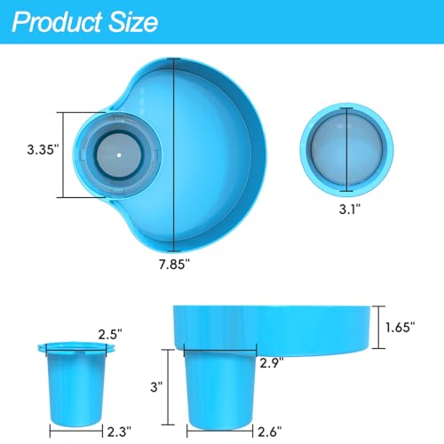 Image of Car Seat Snack Tray for Kids: Kids Car Travel Tray with Cup Holder, Toddlers Road Trip Essential, Snacks Food Plate for Stroller, SnackTray with a Cup Holder (1, Sky Blue)
