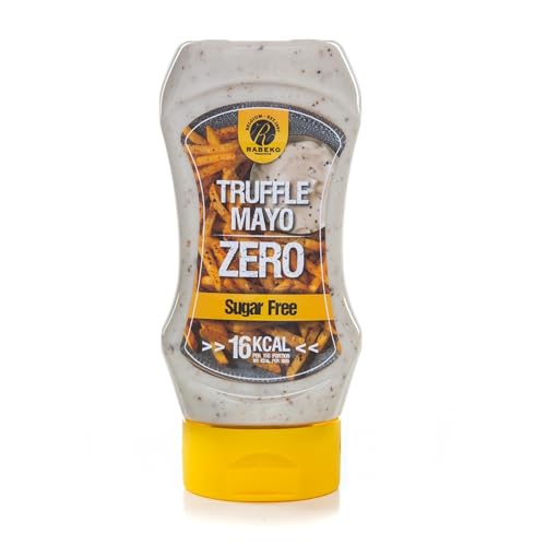 Rabeko Zero Sauce - Truffle Mayo Zero Saus 1 x 350ml ohne Zucker & wenig Fett - gesunde Low Carb Produkte kalorienreduziert fettreduziert für Salat Frites Burger Grill - Gluten und Laktosefrei