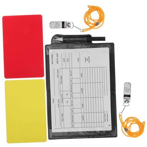 Kit de Reglas para Árbitro de Fútbol con Silbato y Tarjetas