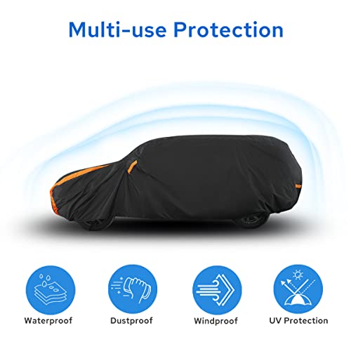 Image of Avecrew SUV Car Cover Waterproof All Weather for Automobiles, Outdoor Full Exterior SUV Covers (Length: 193 inch-208 inch)