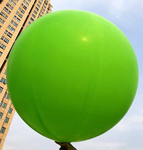 5 Big Balloons - 36 Inch Round Balloons - Extra Large & Thick Balloons Reusable Giant Latex Balloons for Wedding/Birthday Party Decorations, Photo Shoot and Festivals Christmas Decorations (Green)