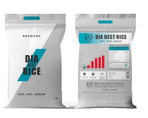 Image of Bhavana Dia Best Rice, High Protein, Low Fat, High Fibre, Low Glycemic Index 51.5, 5 kg