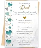 Missonemi Fathers Day Card for Dad – Heartfelt Father‘s Day Cards Gift from Son or Daughter, Meaningful Birthday Greeting Card for Father