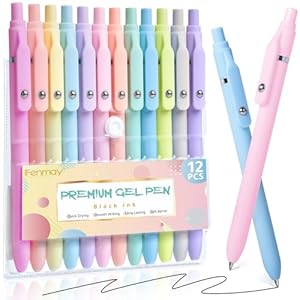 Fenmay Gel Pens, 12 Pcs 0.5mm High-...