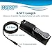 HQRP Sustain Pedal for Keyboard, 6.5 ft Cord, Universal 1/4'' Plug, Polarity Switch, Compatible with Casio Digital Pianos, MIDI & Synths