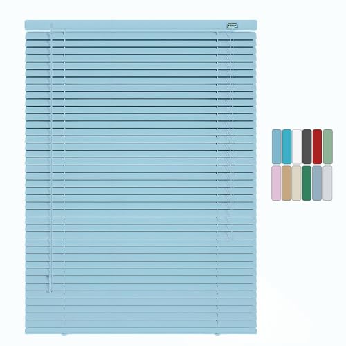 Persiana Veneciana Interior y Exterior, Persiana de Aluminio, Persianas con Aislamiento, Privacidad Ventanas, Fuerte y fácil Ajuste, para Hogar y Oficina Fácil Instalación(Dark Blue)