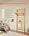 VEVOR Swedish Ladder Wall Gym, 10-Level Solid Wood Indoor Jungle Gym, 220lbs Loading Indoor Playground Climbing Ladder for Kid Adults, Gymnastic Stall Bars with Pull-Up Bar - Ideal Gift for Boys Girls