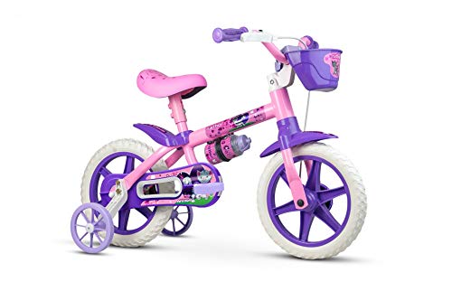 Bicicleta Infantil Aro 12 Com Rodinhas Menina Cat PU - Nathor