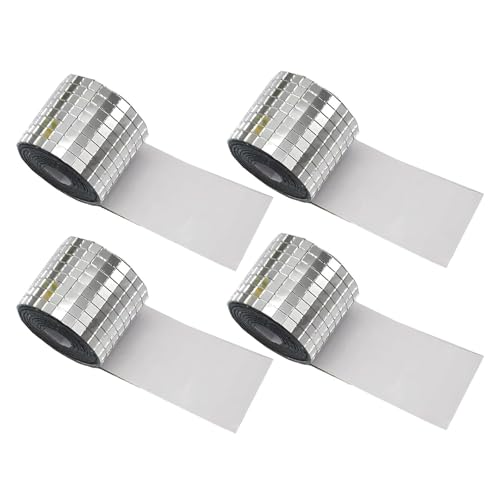 Adhesivos autoadhesivos para bola espejada, baldosas de vidrio espejado para manualidades, decoración de fiestas y proyectos DIY miniatura 1
