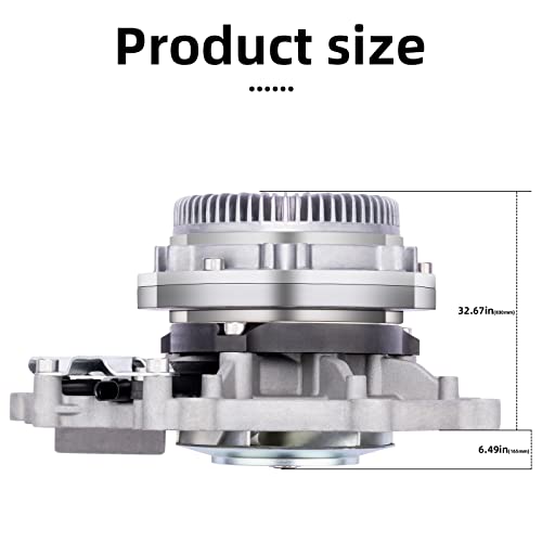 Aulink Electronic Water Pump For Detroit Dd13 Dd15 Dd16 2008-2022 Freightliner Cascadia 2016-2022 Western Star 5700Xe Electric Water Pump Ea4712001102 Ea4722001601 Variable Speed #TOP2