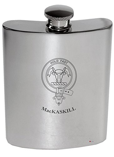Flacon de de 6 oz MacKaskill, le cadeau traditionnel en étain poli