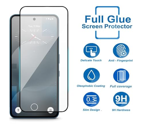 Image of HD Tempered Glass Screen Protector Compatible for Nothing Phone 4A, 4A Pro 5G with Edge to Edge coverage and Easy Installation kit