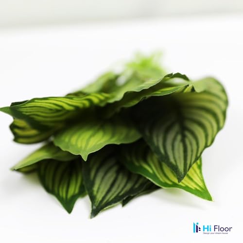 Image of Enhance Your Space with Artificial Leaf Decor Foliage for Stunning Interiors Decorative Items for Home;Office; Room; Living Room; Table; (Without Vase) (Pack of 1, Green Leaf)