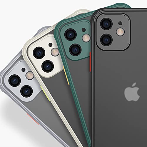 Zezhou Iphone 11 Case With Camera Lens Protector, Shockproof Full Body Covered Soft Tpu Bumper, Enhanced Corner, Translucent Matte Hard Pc Back Slim Protective Phone Case For Iphone 11 6.1", Tea Green #TOP2