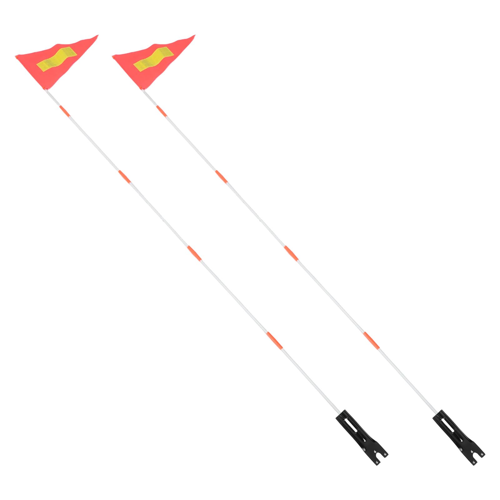 Bandera reflectante roja para carrito de golf cochecito asta plastico metal
