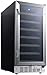 EdgeStar CWR302SZ 15 Inch Wide 25 Bottle Built-In Single Zone Wine Cooler with Reversible Lockable Door and LED Lighting - Stainless Steel