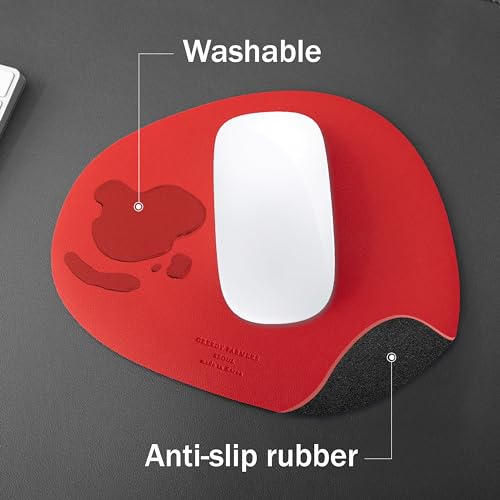 Image of GREEDY FARMERS Mouse pad, Non-Slip Washable Waterproof Computer Mouse pad (Ruby Woo Red)