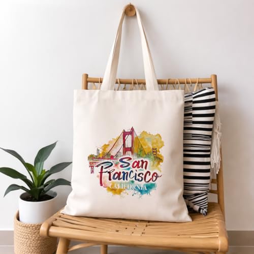 Bolsa tote de lona para viajes World Travel miniatura 6