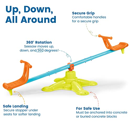 image for ECR4Kids Spinner Seesaw - Swivel 360 Degree Spinning Teeter-Totter for