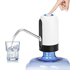 GLUN Automatic Wireless Portable Mini Rechargeable Water Bottle Can Dispenser Pump Upto 20 Litre Bottle With USB Cable