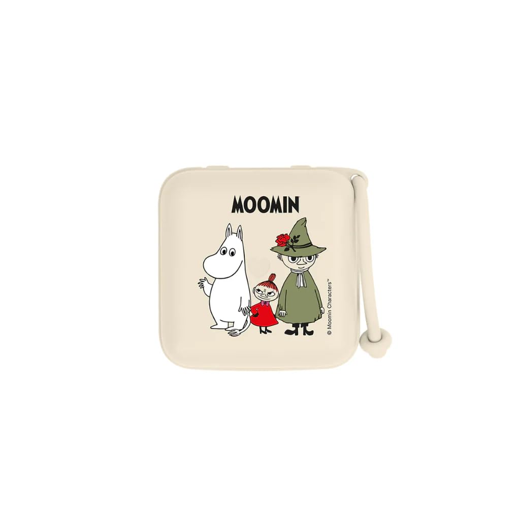 BIBS x Moomins Pacifier Box avec cordon. Porte-sucettes et stérilisateur. Entièrement en matériau de qualité alimentaire, sans bisphénol A - Ivory - 4