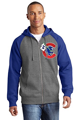 Monond Thats Cub Flying a W Fullzip Hoodie (Small) Grey/Blue