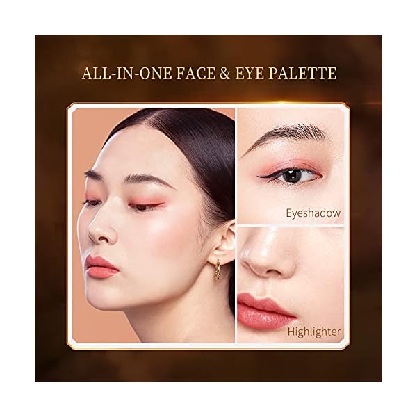 ZEESEA [Palace Identity] Caramel Peony Blush Powder Makeup Palette,Versatile Palette - Eyeshadow&Highlighter Matte Cheek…