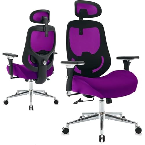 BOSMILLER 700lbs Big and Tall Office Chair with Wide Thick Seat Cushion for Sitting All Day,Ergonomic Mesh Desk Chair with Adjustable Lumbar Support and Headrest for Heavy People,4D Armrests