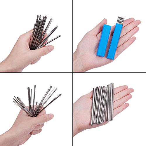 PH PandaHall 30 Size Mandrels, Stainless Steel Mandrel Dowels for Wire Wrapping, Forming Rings, Soft Soldering, Electoforming Jewelry