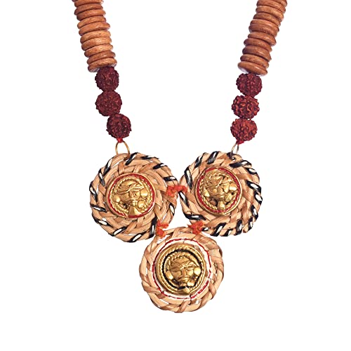 Image of AAKRITI ART CREATIONS Handcrafted Tribal Dhokra Necklace Collection | Royal, Pharaoh & Butterfly-Inspired Artisan Brass Statement Jewelry | Ethnic, Elegant & Artistic Necklaces for Women