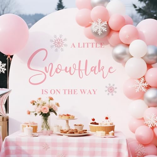 Vinilo decorativo A Little Snowflake rosa 30x90 cm miniatura 4