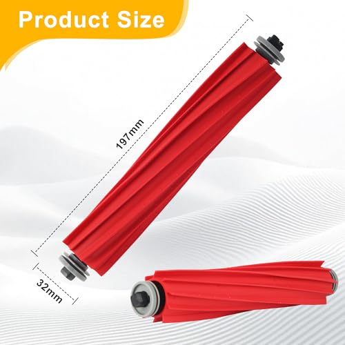 2 Stück Hauptbürste Zubehör für Roborock S7, S7 Maxv, S7 Maxv Ultra, S7 Max Ultra, S7 Pro Ultra, Ersatzteile Rollen Bürste, Geeignet für die Reinigung von Holzböden, Fliesen und Teppichen