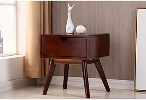 Solid Wood Bedside Table Walnut Color Japanese Locker Bedroom