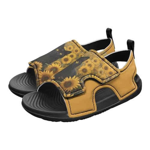 Sunflower Cow Sandals Boys Sport Athletic Hiking Sandals Lightweight Open Toe Summer Beach Water Shoes for Toddler Kids3