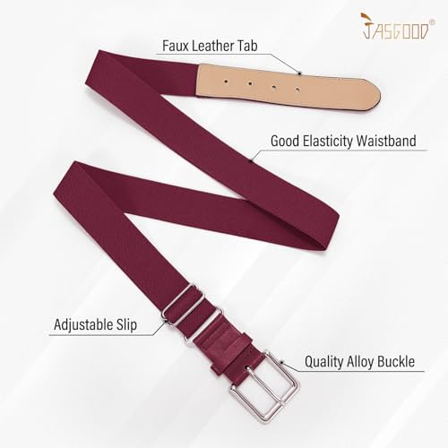 Image of JASGOOD 2 Pack Baseball Socks and Belt Combo Set Softball Socks and Belts Elastic Waist Belt for Youth and Adult Boys