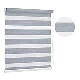 Premium Dark Grey Day and Night Zebra Window Roller blind, 17 width sizes, 200cm drop, 120cm (47.2") Wide - Image 1