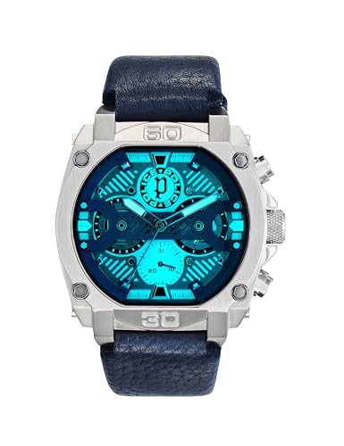 Image of Police Quartz Multifunction Blue DIAL Leather Strap Watch for Men-PLPEWJF2226802W