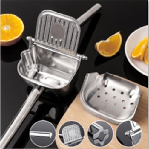 KYACHITOS Large Lemon Squeezer, 304 Stainless Steel Citrus Juicer, Heavy duty Manual Juicer For Citrus, Orange, lemon and Other Fruit - Thumbnail 4