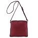 DELUXITY Lightweight Medium Crossbody Bag with Tassel (Wine)